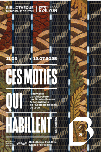 image d'illustration de  : Exposition Ces motifs qui habillent, fragments d'architecture par Nicolas Fussler & échantillons de l'École de tissage de Lyon